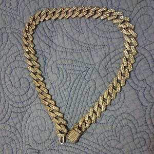 Iced Out Cubin Link Chain